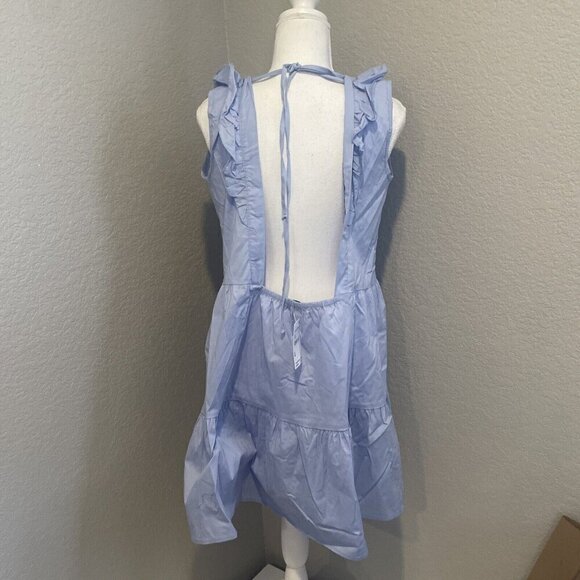 Nordstrom CENY Ruffle Dress XL Vneck Sleeveless Cotton Made In USA NWT - Picture 8 of 9